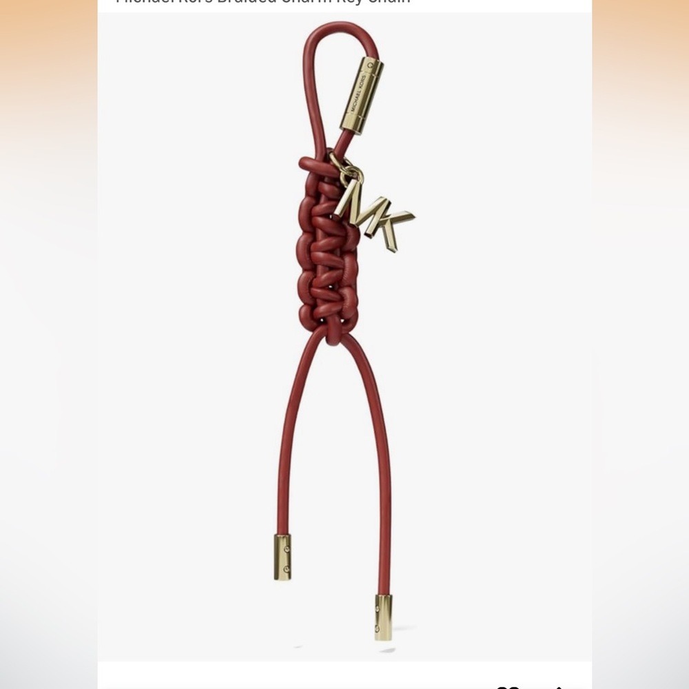 Michael Kors Red and Gold-Tone Keychain/Bag Charm - Picture 3 of 8